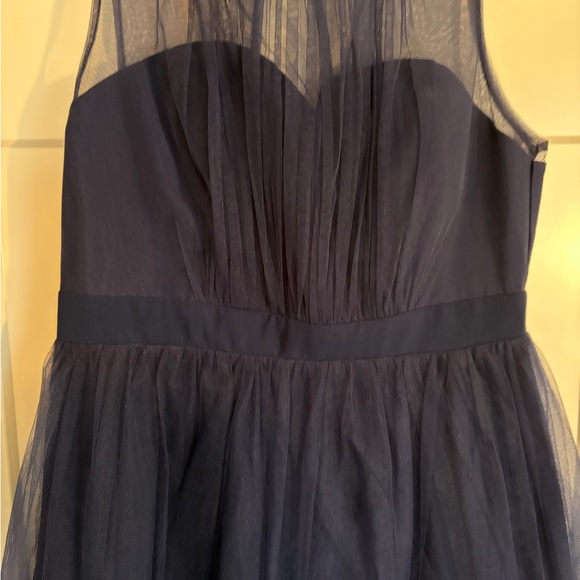 Modcloth Midnight Blue Dress with Sheer Overlay - Picture 3 of 4